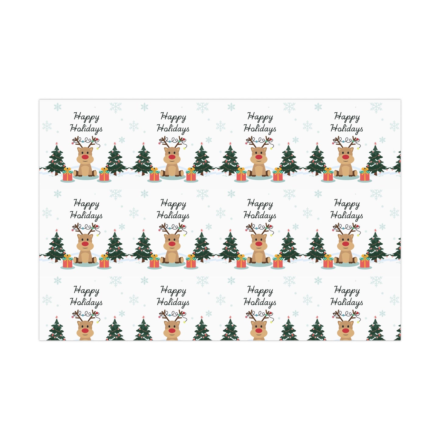 Festive Reindeer Gift Wrap Paper for Holiday Celebrations