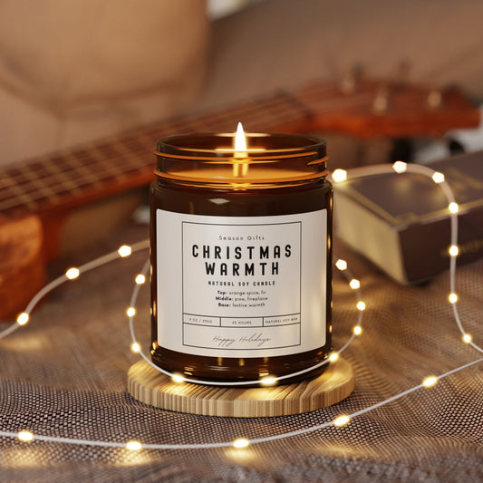 Christmas Warmth Scented Soy Candle 9 oz