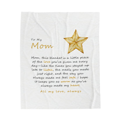 Heartfelt Plush Blanket for Mom - Comforting Gift with Holiday Star