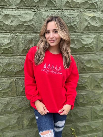 Merry Christmas Embroidered Sweatshirt