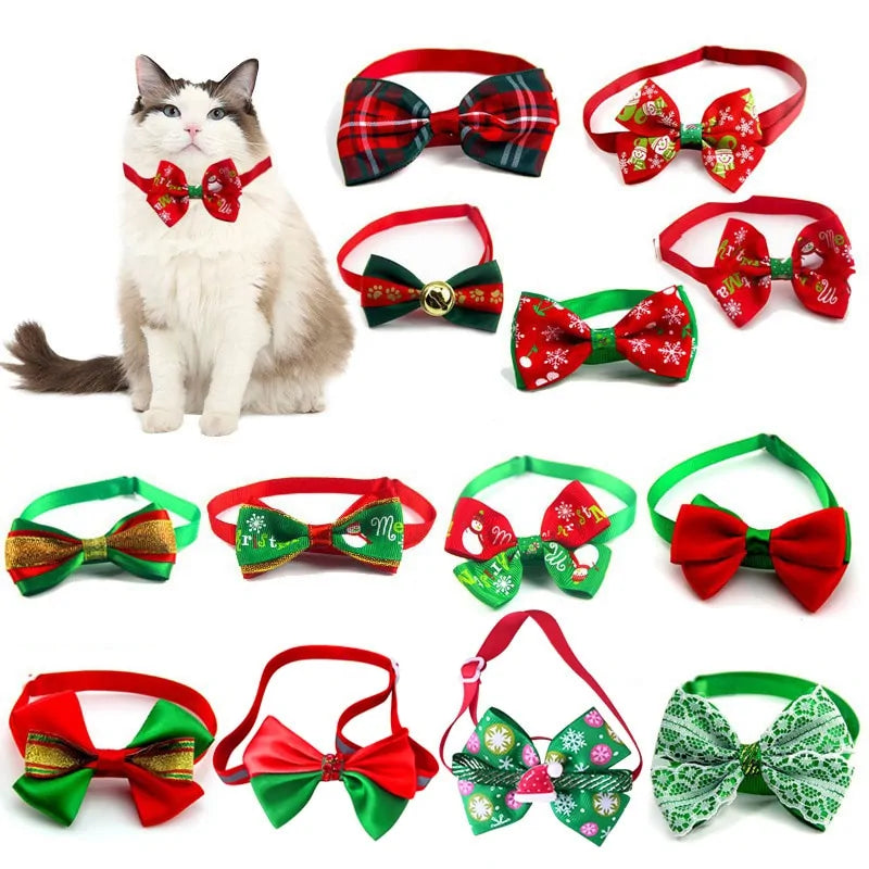 Holiday Pet Bow Collar